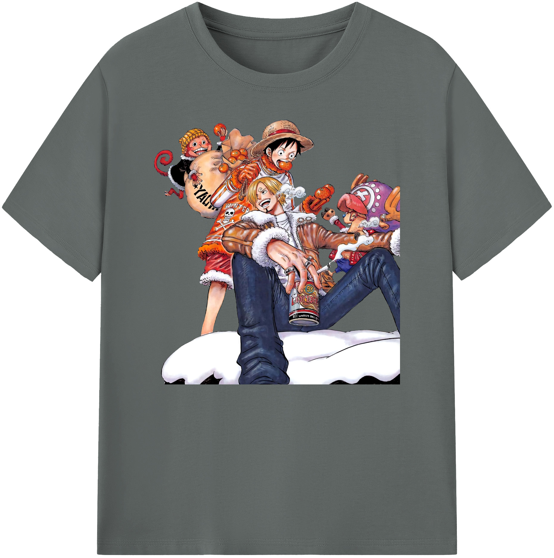 （画像用） ワンピース サンジ ONE PIECE Sanji 綿100％ メンズ半袖Tシャツ｜肌触りやわらか＆通気性